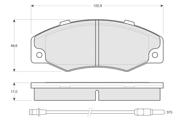 PROCODIS FRANCE Комплект тормозных колодок, дисковый тормоз PF1346
